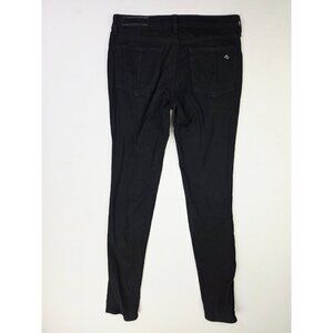 Rag Bone Size 28X32 Womens Black Plush Legging Embroidered Pocket Logo Jeans USA